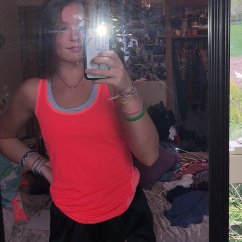 Hot pink old navy workout tank top